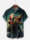 Men's Christmas Funny Graphic Short Sleeve Hawaiian Shirt